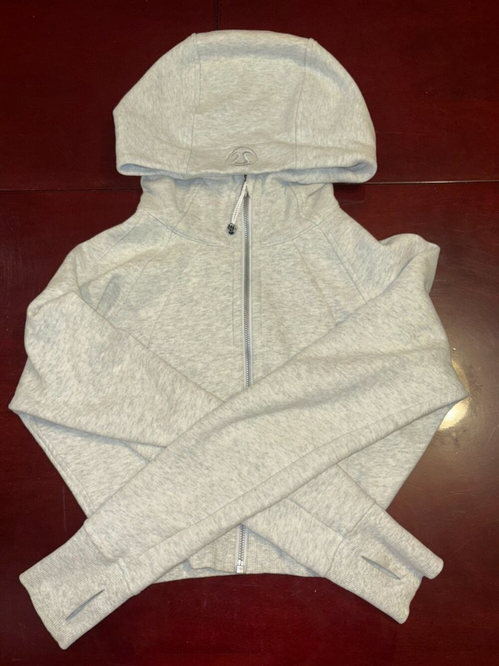 lululemon athletica Light Gray Full-Zip Hoodie